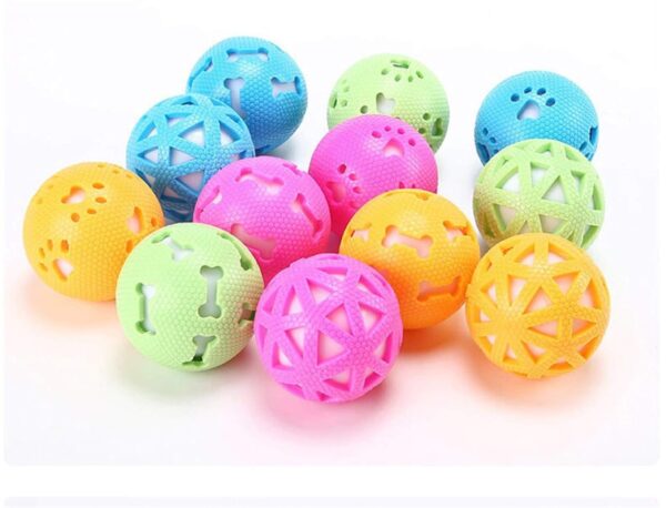 PSK PET MART Combo of 3 Squeaky Interactive Ball Toy for Dog/Puppy-Small-Multicolored