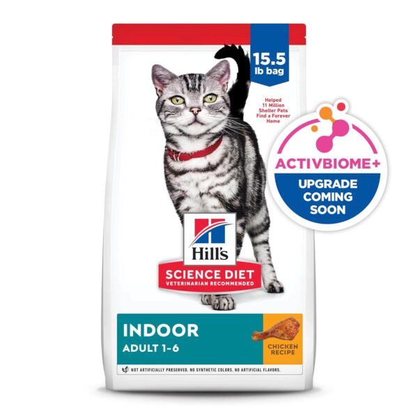 Hill's Science Diet Adult Indoor Dry Cat Food, 15.5-Pound Bag