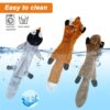 The Pets Company No Stuffing Plush Puppy, Dog Chew Toy Squeaky Crinkle Crackle, Durable Toys for Dogs, Interactive Pet Chew Toys for Small Medium Large Breeds, Boredom Buster - Fox (44 Cms)