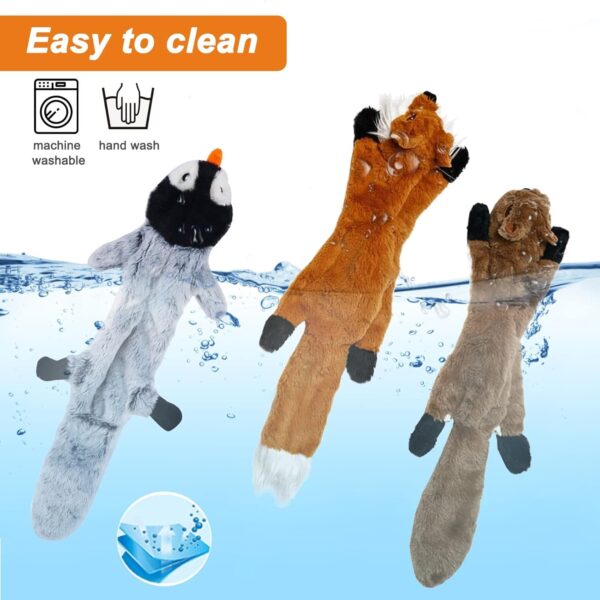 The Pets Company No Stuffing Plush Puppy, Dog Chew Toy Squeaky Crinkle Crackle, Durable Toys for Dogs, Interactive Pet Chew Toys for Small Medium Large Breeds, Boredom Buster - Fox (44 Cms)