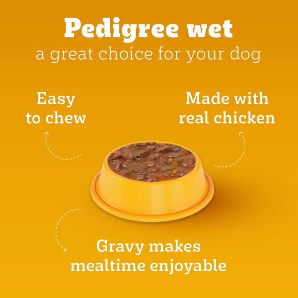Pedigree Adult Wet Dog Food, Grilled Liver Chunks Flavour in Gravy with Vegetables, 70 g (Pack of 30), Complete & Balanced Nutrition for Adult Dogs