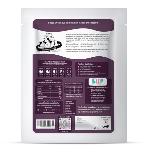 71TP4gVttqL._SL1500_.jpg BLEP Mackerel Tun Tuna and Sardine Combo of Natural Cat Food 100g | 3 Packs|Zero Preservatives|Aids Joint Health & Digestion|Collagen Rich| Human Grade, Natural Wet Cat Food|Ideal for All Breeds