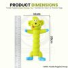 Foodie Puppies Interactive Latex Squeaky Chew Dog Toy - (Green Monkey, 20cm) | Small to Medium Dogs & Puppies | Durable, Rubber, Non-Toxic, Animal Design Playing & Fetching Pet Toy | Reduce Anxiety