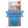 BarkButler x FOFOS Milk Bone & Ball Puppy Teething Toys BarkButler x FOFOS Milk Bone & Ball Puppy Teething Toys Set - Puppy Toy Natural Rubber, Squeaky Toys for Dogs, Dog Toys for Medium Dogs (5-20kgs) - Blue