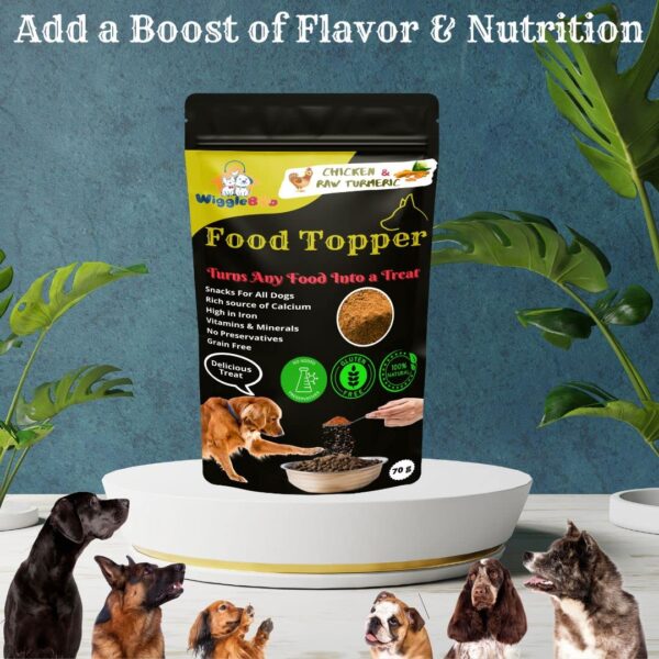71V2IsCClwL._SL1080_.jpg Magical Dog Food Topper || Joy of Best Taste || Chicken & Raw Turmeric Flavour || Grain Free & Protein Rich || Anti Oxident || 70g