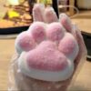 Taba Squishy, Super Soft Large Fufu Squishy Cat Paw, Stress Relief Toys Adults, Fidget Toys Adults, Pink and White Cat Paw Design, Soft and Durable Squishy Toy