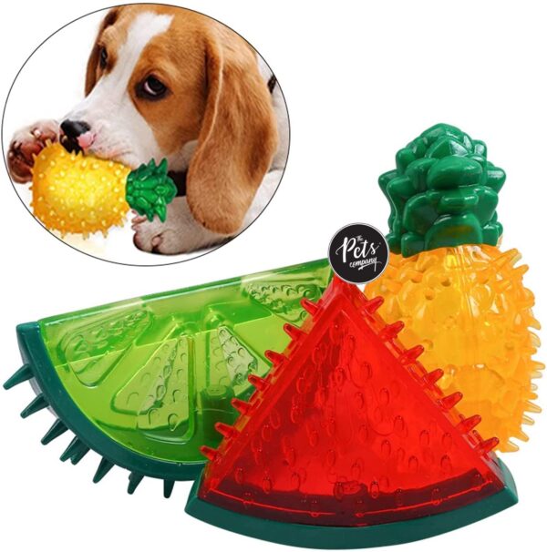 The Pets Company Puppy Chew Toy, Squeaky Dog Toy, Pineapple