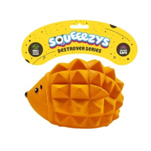 Hedgehog – Squeaky Toys for Dogs, Latex Dog Toys for Large Dogs (0–30kgs) – Orange