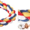 The Pets Company Cotton Rope Loop Tug Dog Chew Toy, Puppy Teething Toy, 14 inches, Color May Vary