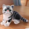 Tickles Cute Cat Soft Stuffed Plush Animal Toy for Kids Boys & Girls Birthday Gifts (Color: Grey Size: 20 cm)
