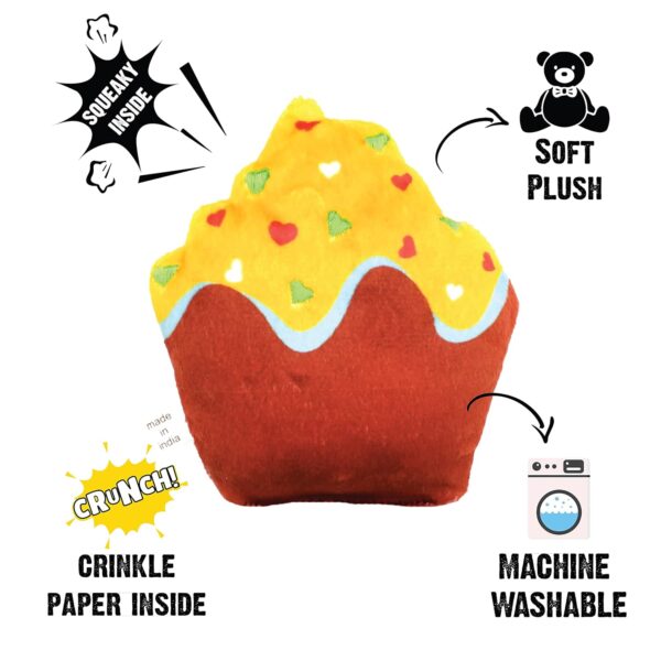 71WDVvO1bxL._SL1500_.jpg Goofy Tails Food Buddies Pizza Slice Plush Toy for Dogs | Crinkle Dog Toys for Puppies | Squeaky Toys for Dogs and Puppies