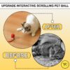 71X4wR5a40L._SL1500_.jpg Automatic Rolling Cat Ball Toy, 2-Speed Modes, Teasing Tail & Bell Charm, Interactive Self Play Chasing Silicone Ball Toy for Indoor Cats