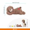 71XD8looPDL._SL1500_.jpg BarkButler x FOFOS Heartbeat Bear - Plush Toys for Dogs, Interactive Dog Toys for Medium Dogs (0-20kgs) - Brown