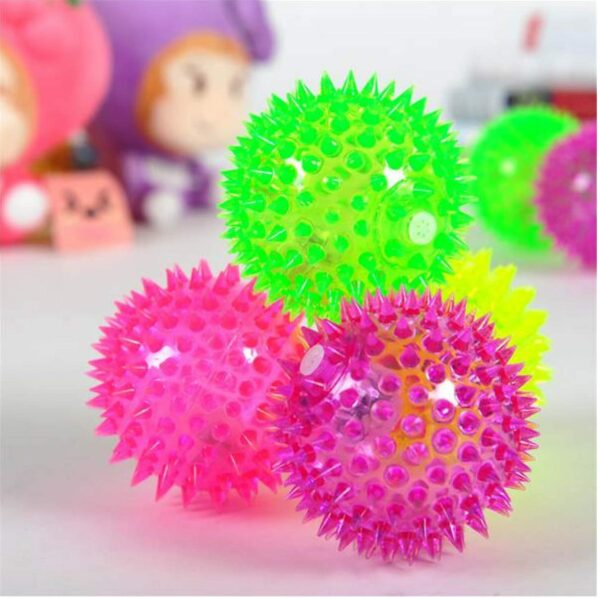 71XLkGsyu-L._SL1500_.jpg PSK PET MART LED Squeaky Ball Toy for Dogs, Cats and Puppies (Multicolour) -Pack of 5