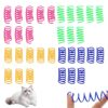 squishy 28pcs Cat Springs,Spring Toy, Cat Toys Interactive for Indoor Play, Colorful Plastic Coils to Stimulate Hunting Instincts