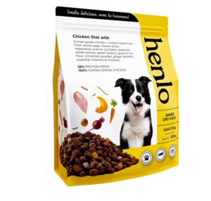 Henlo Baked Dry Dog Food for Adult Dogs | 800G | 100% Human-Grade Ingredients | High-Protein Nutritionally Balanced Healthy Dog Food | Chicken Flavor | No Fillers or Additives