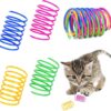8 Pcs Interactive Cat Toys - Durable Plastic Coils, Colorful Springs For Indoor Cats - Active Play For Swatting, Biting, Hunting