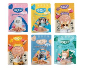 MOOCHIE Wet Cat Food Grain-Free Gravy Cat All Mix Flavour MOOCHIE Wet Cat Food Grain-Free Gravy Cat All Mix Flavour for Cat Food (6 x 85g) Wet Variety Pack Natural and Grain-Free with No Artificial Flavours