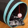 GUSTYLE Cat Tunnel Toy 5 Way, Collapsible Pet Play Tunnel Tube with Storage Bag for Cats, Puppy, Rabbits, Guinea Pig, Indoor and Outdoor Use