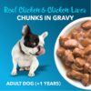 71Z8SXXkGzL._SL1500_.jpg Meat Up Adult Wet Dog Food, Real Chicken and Chicken Liver Chunks in Gravy, 8 Pouches (8 x 70g) - Buy 1 Get 1 Free