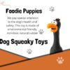 Foodie Puppies Natural Latex Rubber Squeaky (Black Eagle) Dog Toy | Small to Medium Dogs & Puppy | Durable, Fetch & Chew Safe Play Toy | Reduce Separation Anxiety