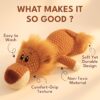 Dog Toy with Sound - Plush Chew & Rope Toy for Dogs - Squeaker & Crinkle Toy - Interactive Chew Toy - Durable Non-Toxic Play Dog Toy - Small Medium & Large Dogs