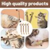 Cat Toys, 4Pcs Cat Chew Toy, Cat Playing Toys for Indoor, Stick for Cats with Sisal Rope and Gall Fruit, Natural Catnip Alternative