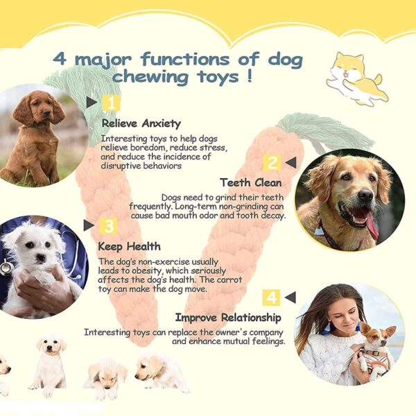 71bwcQNHUPL._SL1200_.jpg Tail Dog Toys + Dog Chew Toys + Puppy Teething Toys + Rope Toys + Dog Toys for Small to Medium Dog Toys + Dog Toy Pack(Pack of 5)