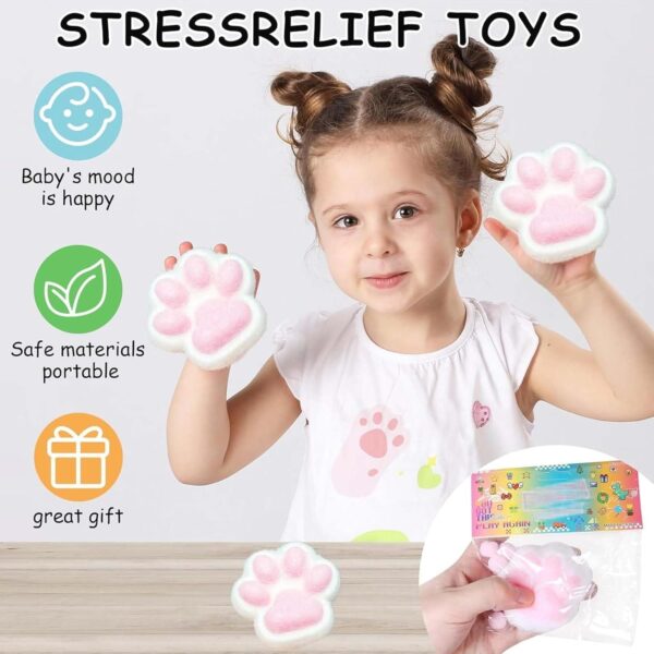 Taba Squishy, Super Soft Large Fufu Squishy Cat Paw, Stress Relief Toys Adults, Fidget Toys Adults, Pink and White Cat Paw Design, Soft and Durable Squishy Toy