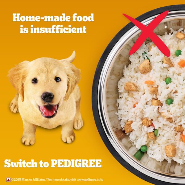 Pedigree Puppy Dry Dog Food, Chicken & Milk, 20 kg, Contains 37 Essential Nutrients, 100% Complete & Balanced Food for Puppies