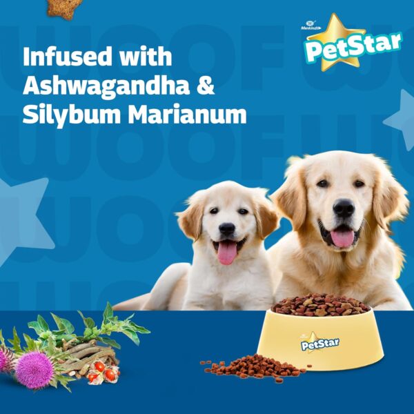 71cdUokS-tL._SL1500_.jpg Mankind PetStar Starter Dry Dog Food (High Protein) for Mother & Puppy, 1kg Pack | Improves Muscle & Strength, Supports Immunity, Protects Liver & Kidney
