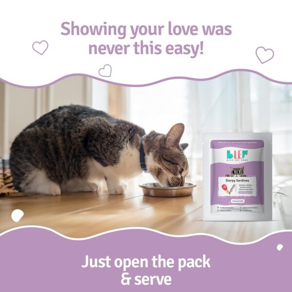 71chru41QAL._SL1500_.jpg BLEP Healthy Cat Food for Adult & Kittens | Slurpy Sardines | Zero Preservatives | Wet Cat Food | Complete Meal & Balanced | Travel Pack | 100g | 100g Pack of 1
