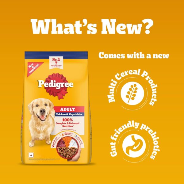 71coWhz06LL._SL1500_.jpg Pedigree Adult Dry Dog Food, Chicken & Vegetables, 10 kg, Contains 37 Essential Nutrients, 100% Complete & Balanced Food for Adult Dogs