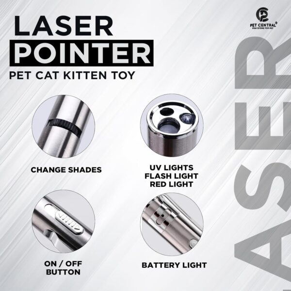 71cvGKo5tRL._SL1500_.jpg Cat Laser Toy | 3-In-1 Laser Toy | Interactive | USB Rechargeable | Multi-Pattern Play | Portable With Health Check Light | Engaging Fun For Cats