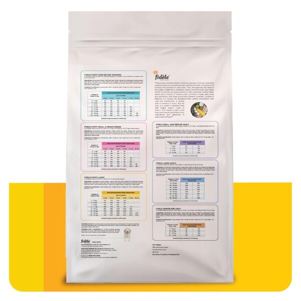 Fidele+ Dry Dog Food 1 Kg Large Breed Puppies Complete & Balanced Diet Supports Growth, Energy, Joints & Immunity No Artificial Flavours, Preservatives