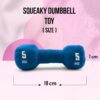 71dYqka9jRL._SL1500_.jpg Goofy Tails Gym Series Dumbbell Plush Toy for Dogs | Squeaky Toy for Dogs and Puppies | Great for Playing Fetch and Retrieve(Blue)