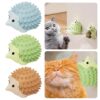 Sunkizzrs® Catnip Toy - Scratching & Rubbing Mint Balls(1 Pcs) Cats Rotatable Edible Mint Natural Healthy Teeth Cleaning Chew Claw Toy for Cat/Kitten (Green Hedgehog)