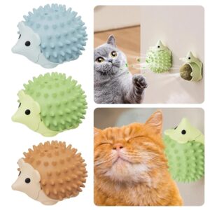 Sunkizzrs® Catnip Toy - Scratching & Rubbing Mint Balls(1 Pcs) Sunkizzrs® Catnip Toy - Scratching & Rubbing Mint Balls(1 Pcs) Cats Rotatable Edible Mint Natural Healthy Teeth Cleaning Chew Claw Toy for Cat/Kitten (Green Hedgehog)