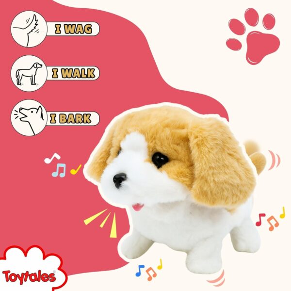 MABLE Snooby Walking & Barking Dog Toy for Kids | Interactive Battery-Operated Puppy with Sound and Movement | Soft Plush Electronic Pet Toy for Toddlers, Babies & Boys