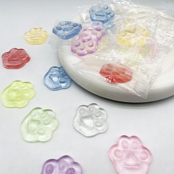 20PCS Taba Squishy Cat Paw, Squishy Toy, Taba Squishies, Mini Mixed Color Cat Paw Gift Bag Filler for Boys and Girls for Relaxing and Have Fun for Traveling and Training Attention