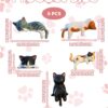 5Pcs Car Decor Accessories, Car Toys for Car Interior, Sleeping Cat Figurines for Rearview Mirror Home Office Any Occasion