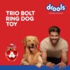 Drools Dog Non-Toxic Rubber Toy for Dogs, Trio Bolt Ring 130g Pack