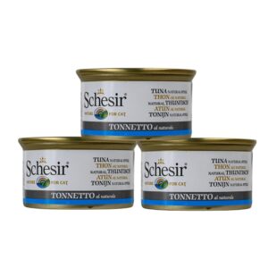 Schesir Tuna Natural Style Cat Wet Food – Premium High-Protein Schesir Tuna Natural Style Cat Wet Food – Premium High-Protein Tuna Fillets, 85g 100% Natural, Grain-Free, Omega-Rich Nutrition(Pack of 3)