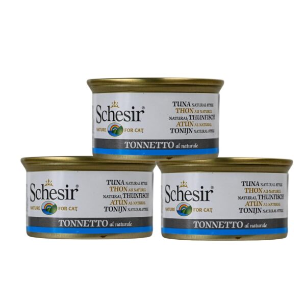 Schesir Tuna Natural Style Cat Wet Food – Premium High-Protein Schesir Tuna Natural Style Cat Wet Food – Premium High-Protein Tuna Fillets, 85g 100% Natural, Grain-Free, Omega-Rich Nutrition(Pack of 3)