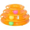 Foodie Puppies Interactive (3 Layers) Tower Track Roller with Colorful Balls for Cats and Kittens | Turntable Puzzle Toy for Mental and Physical Exercise (Color May Vary)