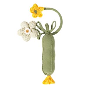 GISHIKI Catnip Infused Zucchini Cat Toy โ Handstitched Natural Linen GISHIKI Catnip Infused Zucchini Cat Toy โ Handstitched Natural Linen with Premium Catnip & Squeaker | Lightweight for Batting, Tossing & Carrying | Interactive Hunting Play Enrichment โ 28 cm