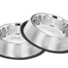 Pets Empire Stainless Steel Dog Bowl, Dog Food Bowl, Dog Pets Empire Stainless Steel Dog Bowl, Dog Food Bowl, Dog Feeding Bowl, Medium (Set of 2 x 700ml)