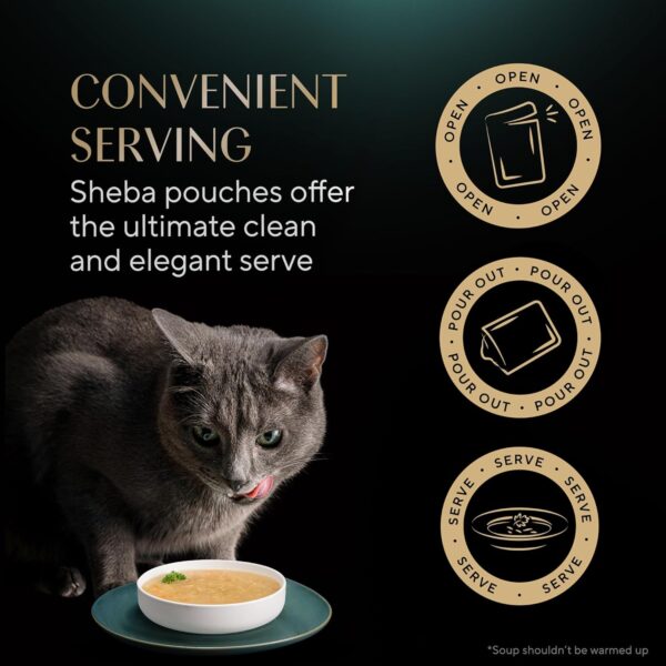 71g2-7-GcYL._SL1500_.jpg Sheba Soup with Chicken Adult Wet Cat Food, 160g (4 x 40g), Finely Sliced Pieces of Chicken in Smooth, Silky and Velvety Broth