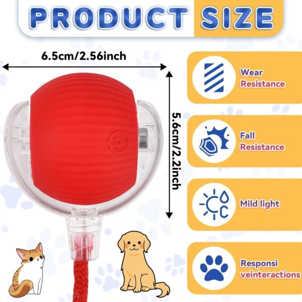 HobbyLobby Interactive Rolling Chewie Ball for Cats & Dogs Smart 360� Automatic Rolling Pet Toy Chewie Doggie Ball for Small & Large Pets Fun Exercise & Play