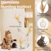 71gTW8WUXYL._SL1500_.jpg Cat Toys, 3PCS Bouncy Ball for Indoor Cats, Elastic Rubber Ball with Feathers, Interactive Kitten Toys for Persian Cats, Fun Exercise and Play for Cat